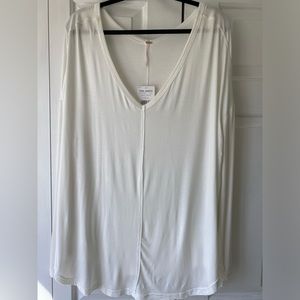 NWT- Free People Oversized White Long Sleeve Shirt